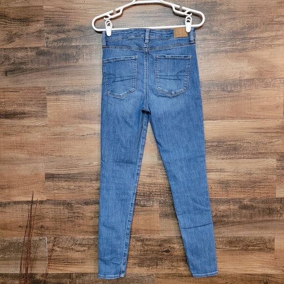 American Eagle Jeans 2 R Next Level Stretch Jegging Medium Light Wash - Picture 2 of 11